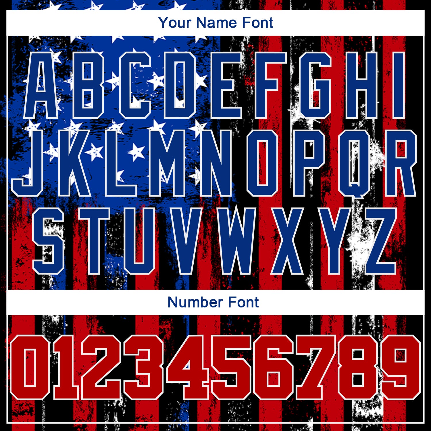 Custom Black Red Royal-White 3D Distressed American Flag Authentic Baseball Jersey - Image 5