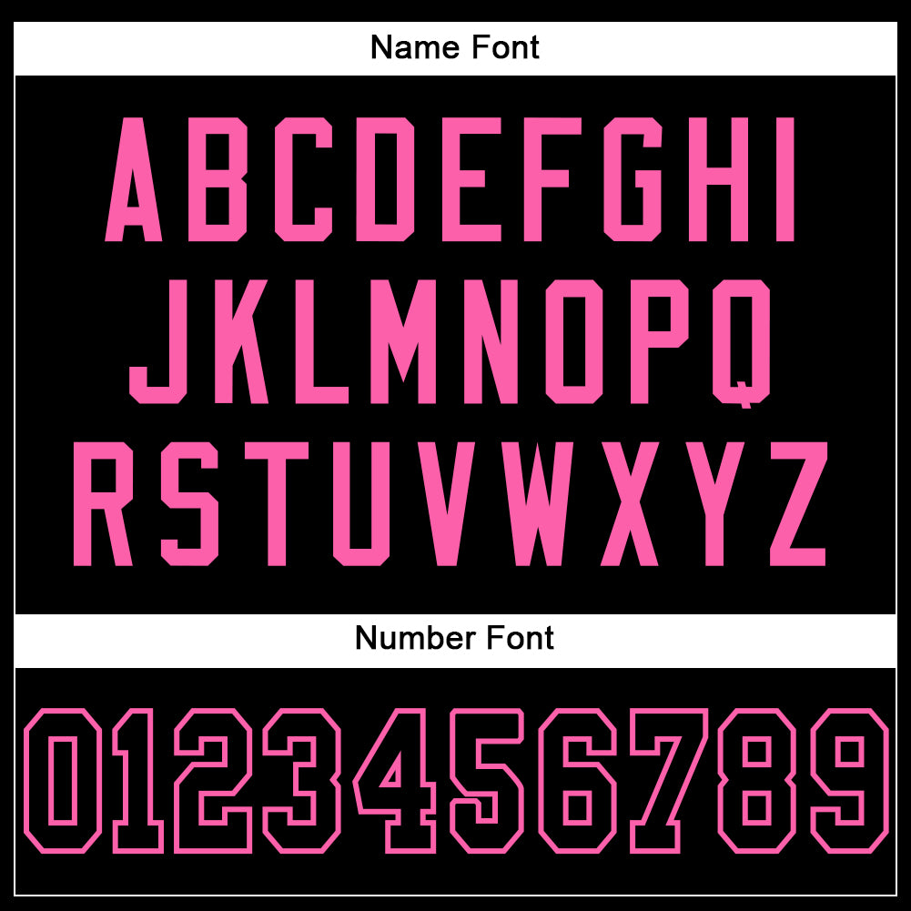 Custom Black Black-Pink Mesh Authentic Football Jersey - Image 4