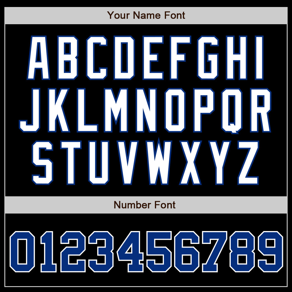 Custom Black Royal-White Authentic Baseball Jersey - Image 4