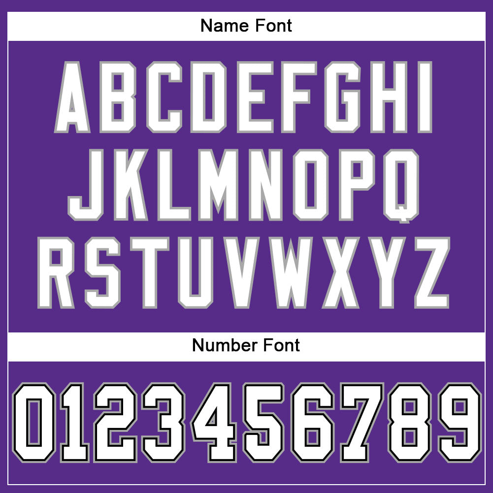 Custom Purple White-Gray Mesh Authentic Football Jersey - Image 4
